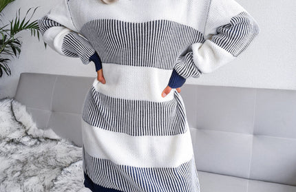 Striped Loose Wool Dress