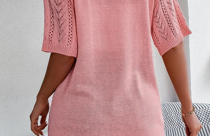 Open Front Half Sleeve Cardigan