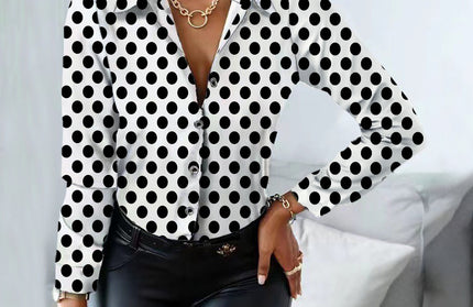 Cow Pattern Button-Up Shirt