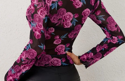 Elegant Flower Floral Print Shirt