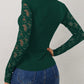 Fan Shaped Lace Slim Fit T-shirt