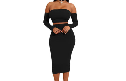 Backless Crop Top Bodycon Pencil Skirt Set