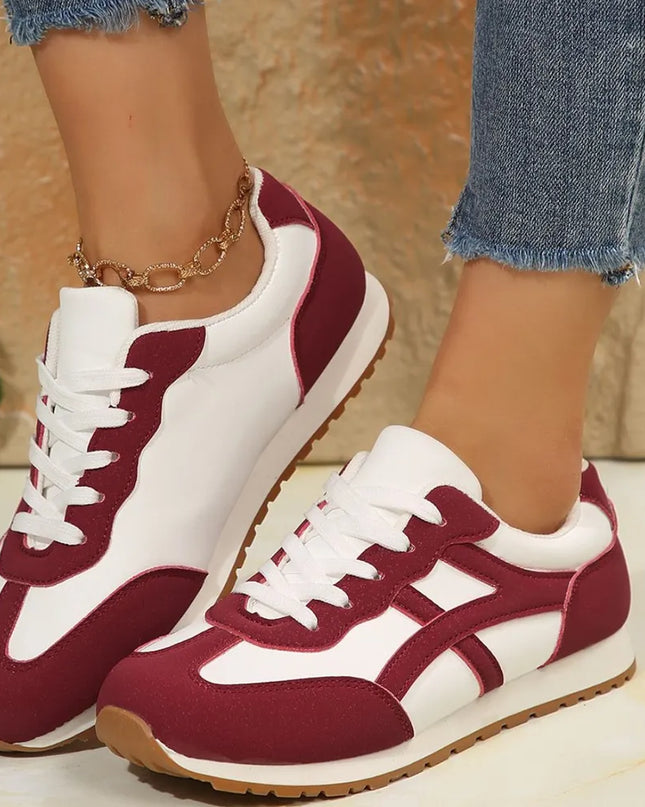 Contrast Lace Up Sneakers