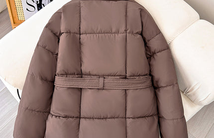 Thick Tie Waist Short Coat