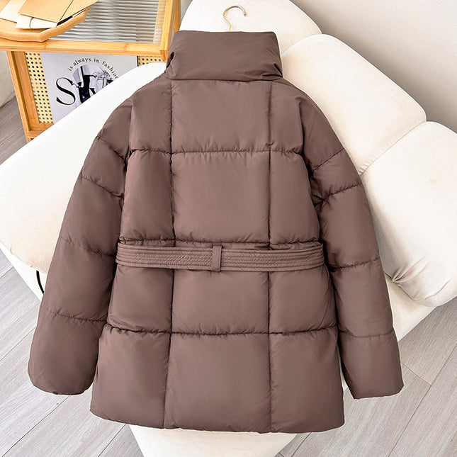 Thick Tie Waist Short Coat