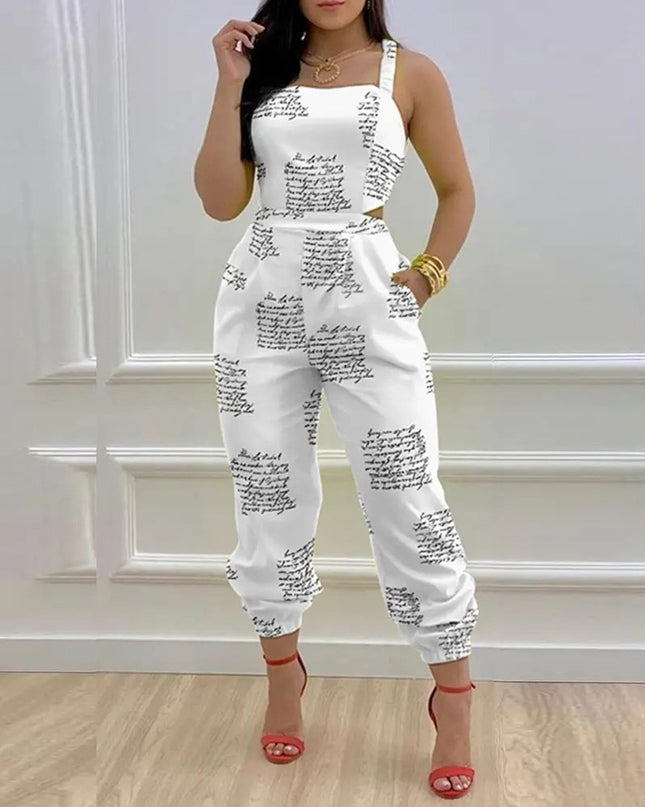 Open Back Cross Lace Up Bow Jumpsuit