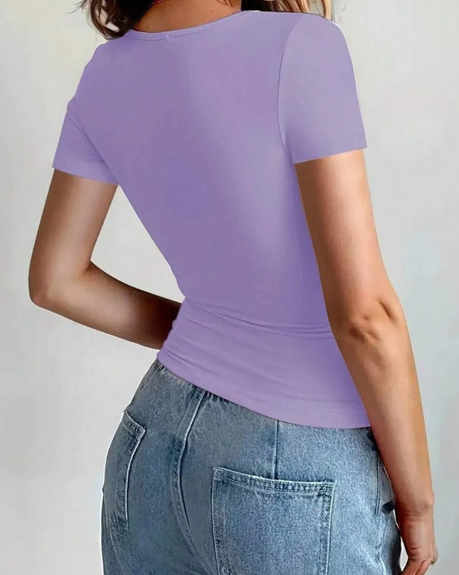Casual Slim Fit Short Sleeved T-shirt