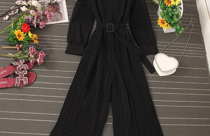 Wide Leg Long Pants Jumpsuit