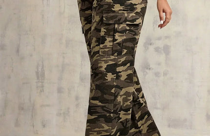Camouflage Wide Leg Jeans