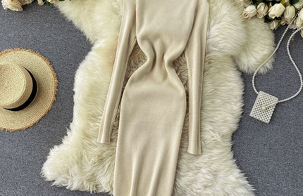 Sexy Turtleneck Knitted Bodycon Dress