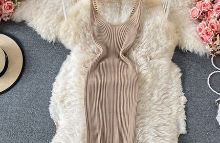 Sleeveless Crochet Knit Dress