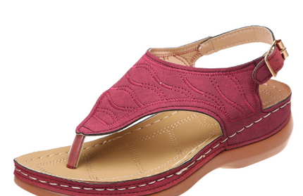 Roman Style One Word Buckle Sandals