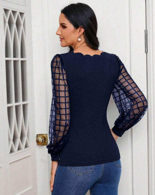 V-Neck Long Sleeve Shirt