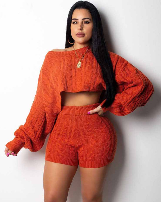 Sexy Knit Sweater Matching Sets