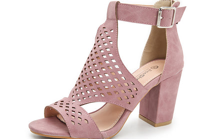 Fish Mouth Thick High Heels