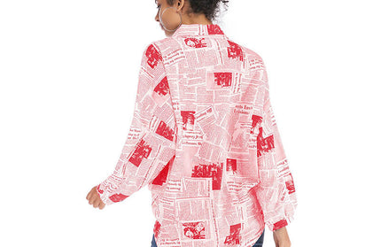 Newspaper Letter Print Shirts