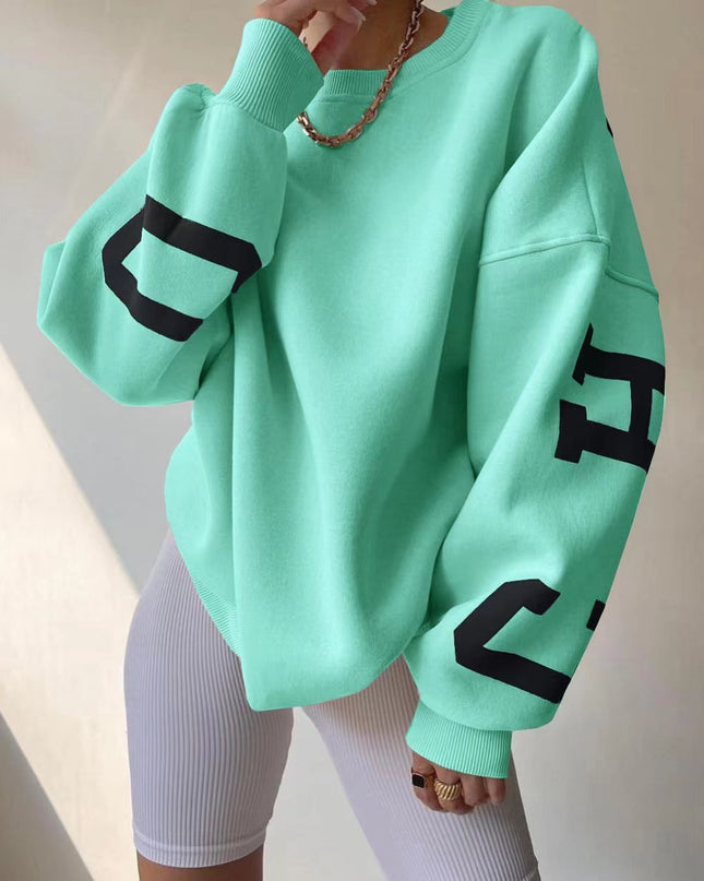 Printed Thickened Versatile Sweater