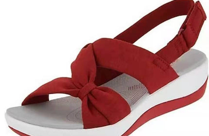 Simple Fish Mouth Sponge Platform Sandals