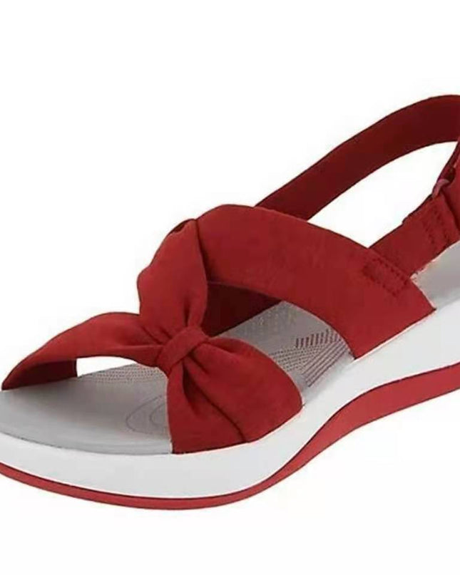 Simple Fish Mouth Sponge Platform Sandals