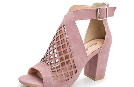 Fish Mouth Chunky Heels - Hey Love Boutique
