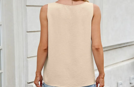 Ruched Scoop Neck Tank Top