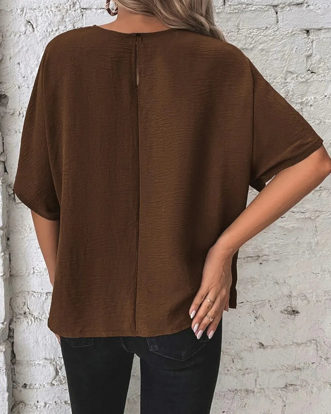 Knotted Half Sleeve Blouse