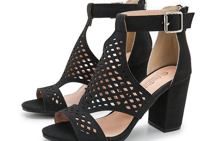 Fish Mouth Thick High Heels