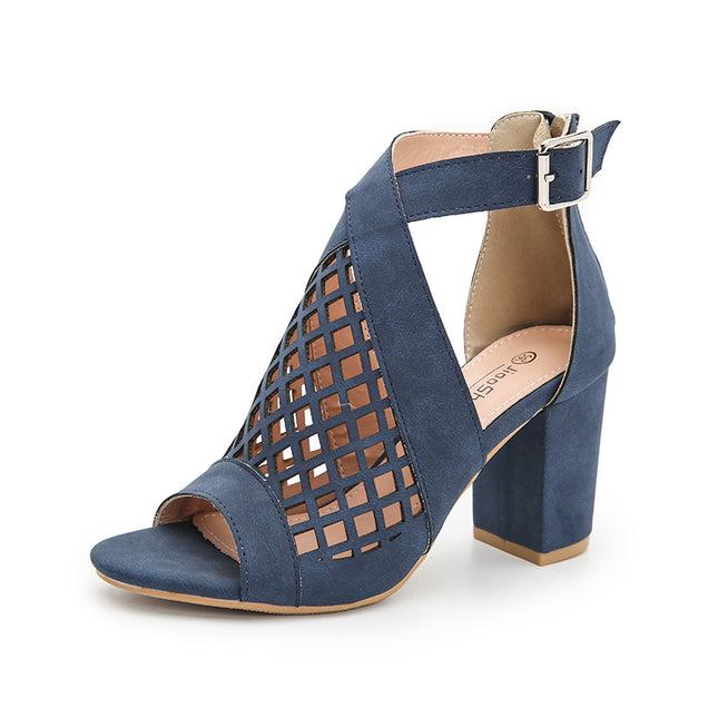 Fish Mouth Chunky Heels