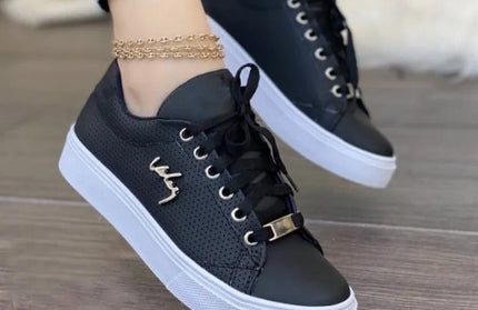 Round Toe Lace Up Sneakers