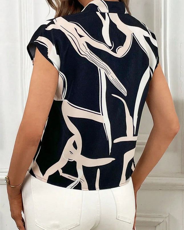 Casual Bow Tie Blouse