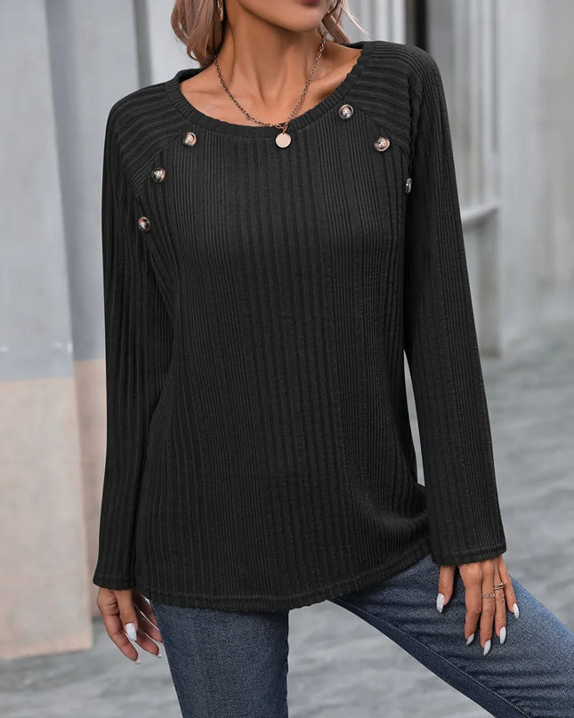 Round Neck Long Sleeve T-Shirt