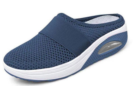 Open-Toe Chunky Heel Half Sneakers