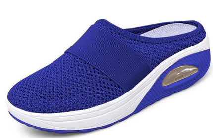 Open-Toe Chunky Heel Half Sneakers