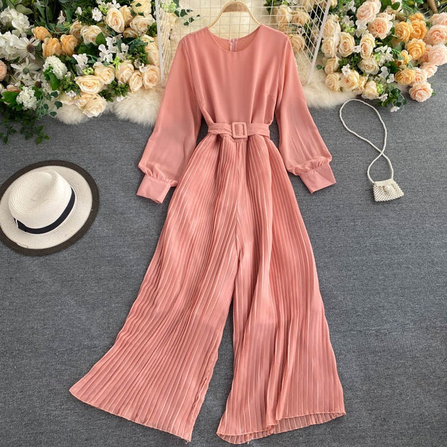 Wide Leg Long Pants Jumpsuit