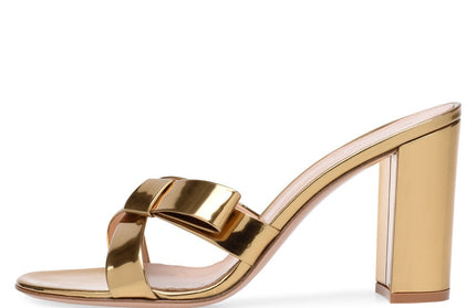 Gold Thick High Heels