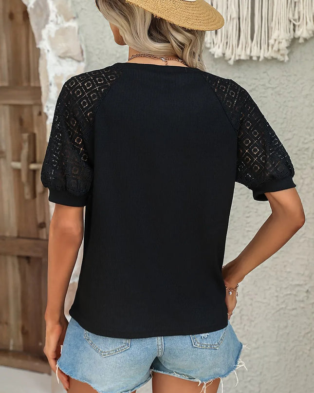 Lace Half Sleeve T-Shirt