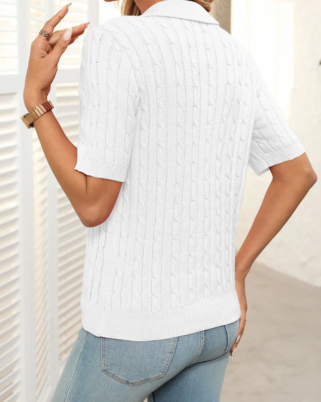 Short Sleeved Pullover Sweater