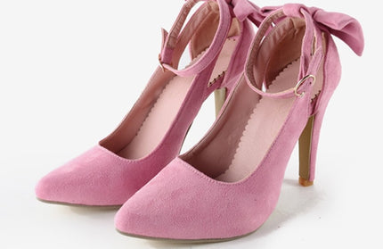 Pointed Toe Buckle Strap Butterfly Shoes