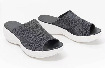 women sandals platforms fly knit high wedge heel platform sandals for women