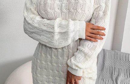 Casual Twist Waist Wrap Hip Dress