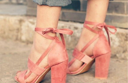 Cross Strap High Heels