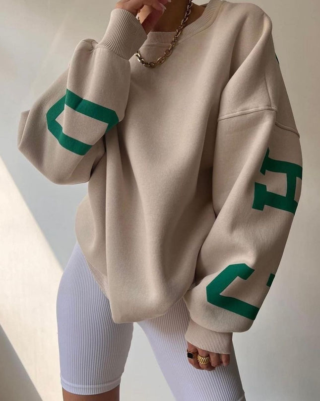 Printed Thickened Versatile Sweater