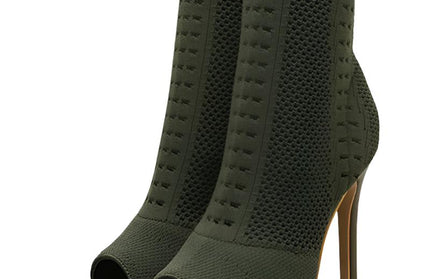 Elastic Knit Sock Boots