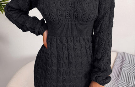 Casual Twist Waist Wrap Hip Dress