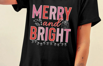 MERRY AND BRIGHT Short Sleeve T-Shirt