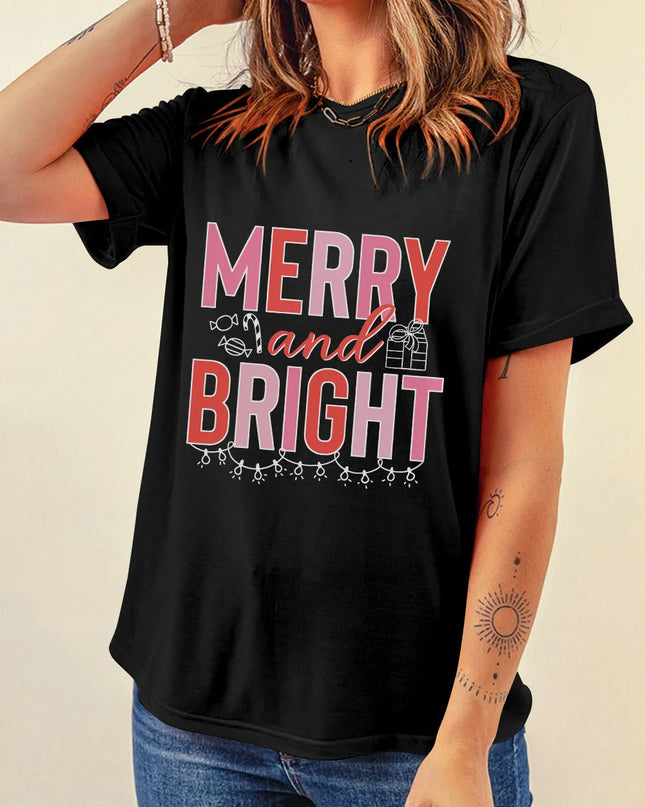 MERRY AND BRIGHT Short Sleeve T-Shirt
