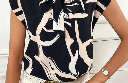 Casual Bow Tie Blouse