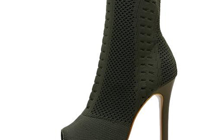 Elastic Knit Sock Boots