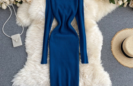 Sexy Turtleneck Knitted Bodycon Dress