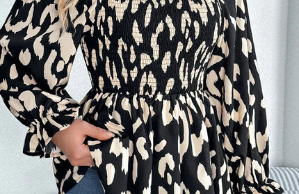 Square Neck Flounce Sleeve Blouse